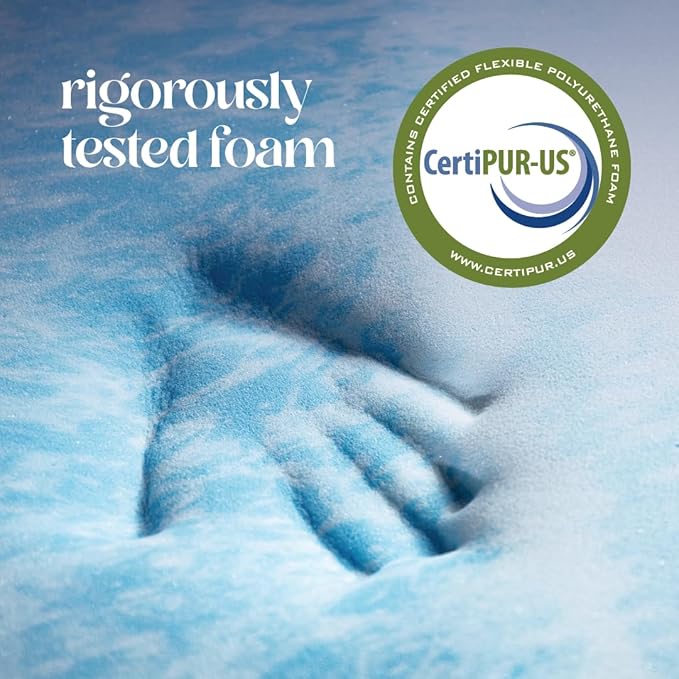 ViscoSoft 4 Inch Pillow Top Memory Foam Mattress Topper Short Queen - Cooling Hybrid Lux Dual Layer RV/Camper Mattress Pad - CertiPUR-US Certified