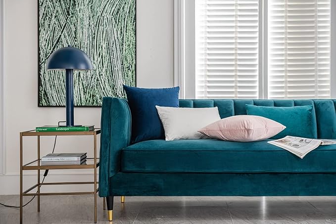 DEZENE 20x20 Throw Pillow Covers Pink: 2 Pack Cozy Soft Velvet Square Decorative Pillow Cases for Farmhouse Home Decor