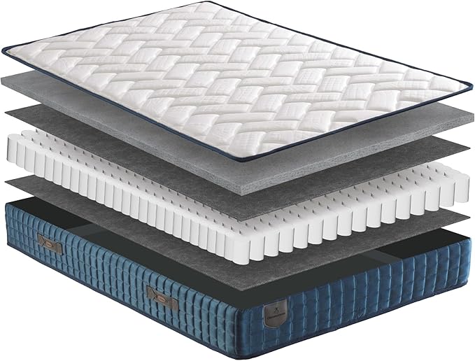 Ottomanson Twin 9" Medium-Firm Hybrid Mattress - Made in USA - Premium Comfort & Support for Young Sleepers - Individually Pocketed Coils & CertiPUR-US Foam - Fiberglass-Free - Bed in a Box
