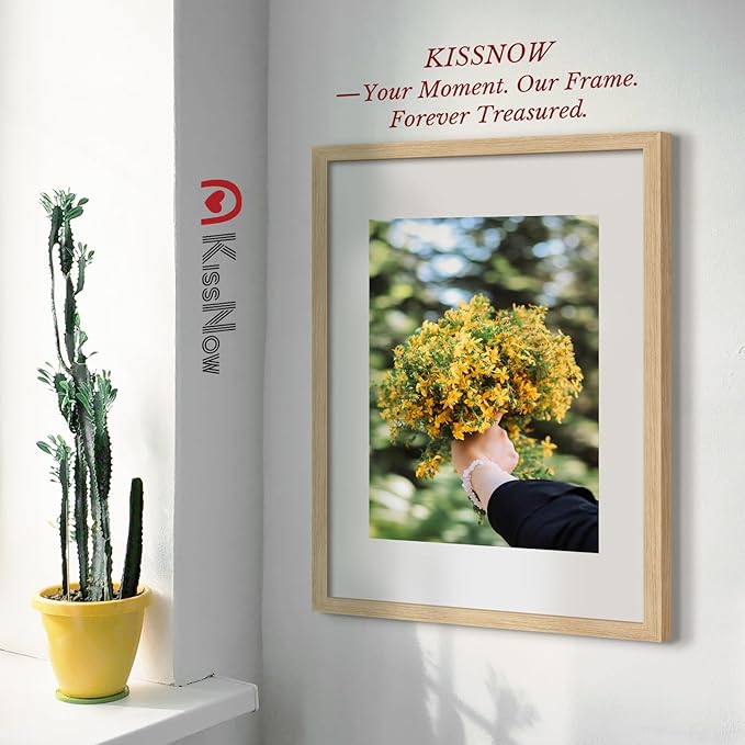 20x30 Poster Frame 4 Pack, Natural Oak Wood Picture Frame with Polished Plexiglass, Wall Hanging