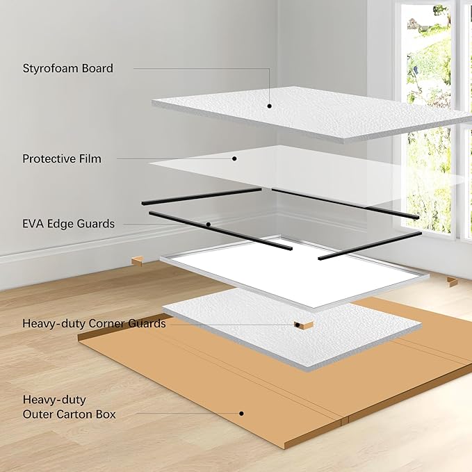 Silver Bathroom Mirror, 30x36 Inch Rectangular Framed Mirror, Large Wall Mounted Bathroom Vanity Mirror Over Sink for Bedroom,Restroom, Living Room, Hangs Vertically or Horizontally