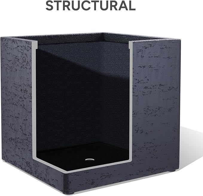 20 Inch Square Concrete Planter(20Lx20Wx20H,48 Pounds),Durable All-Weather Use with Drainage Holes,Large Square Planter for Outdoor Indoor Plants