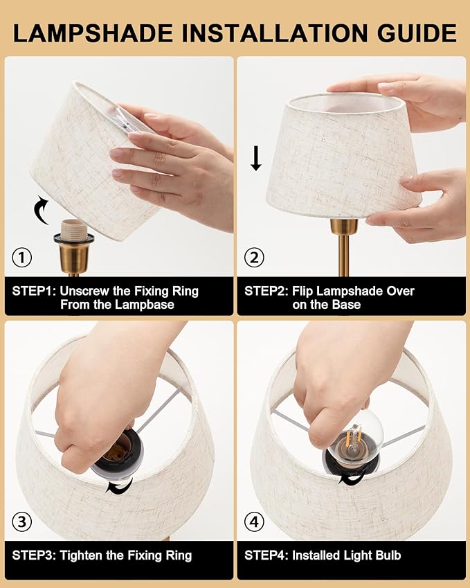 UMEXUS Small Cordless Lamp Rechargeable Table Lamps Set of 2, Dimmable Battery Operated Lights, Portable Accent Light for Side Table Restaurant Dining Outdoor, Beige Fabric Shade, Antique Brass