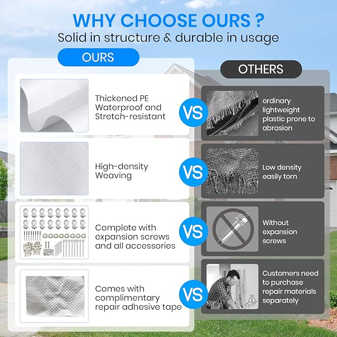 Carport 12x20 Heavy Duty Portable Garage,Carport Canopy with Roll-Up Windows & Doors,Portable Garage and Shelter with Removable Sidewalls,Car Tent Garage with All-Season Tarp for Boat Tractor Truck