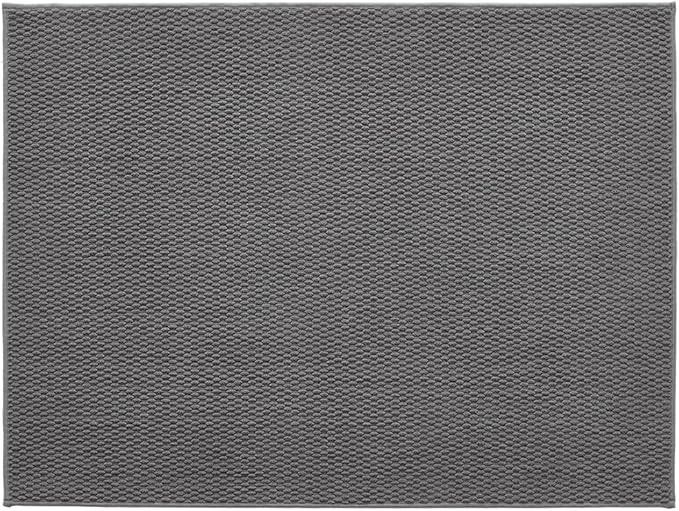 Large Bathroom Rugs Non Slip Washable Bath Rugs Super Absorbent Bathroom Rug Thin Quick Dry Low Pile Bath Mats, Dark Grey 36"x48"
