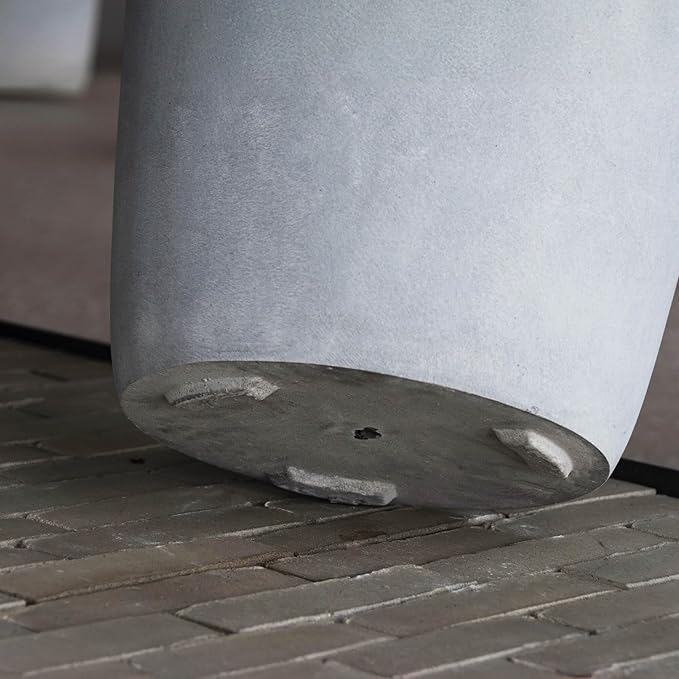 Lofto Tall Planter – Concrete Stone Finish – Fiberglass Indoor/Outdoor and Weather-Resistant Large Planter (16.5" D x 36.4" H Exterior, 15.3" D x 36.2" H Interior)