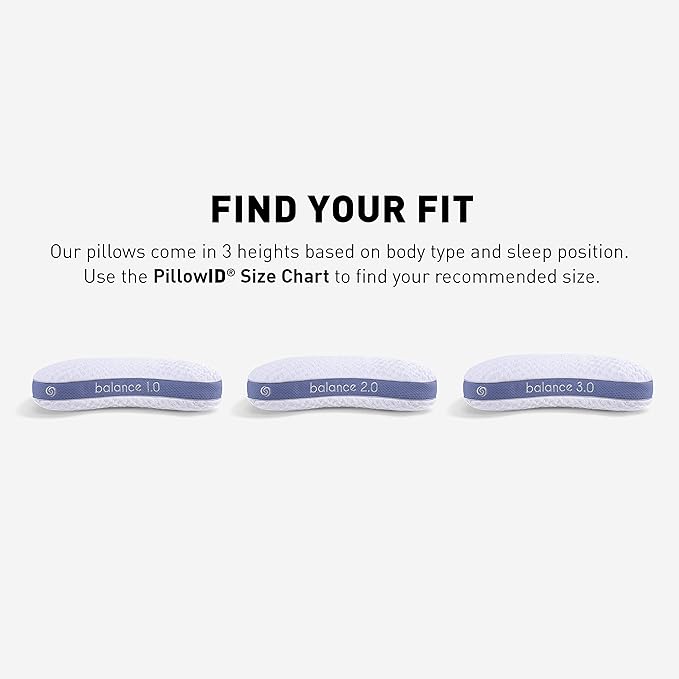Bedgear Balance Cuddle Curve Performance Pillow - Size 2.0 - Moisture-Wicking Pillow for Side Sleepers - Medium Firmness Bed Pillow- Hypoallergenic, Washable Removable Cover - 20" W x 26" L x 5.75" H