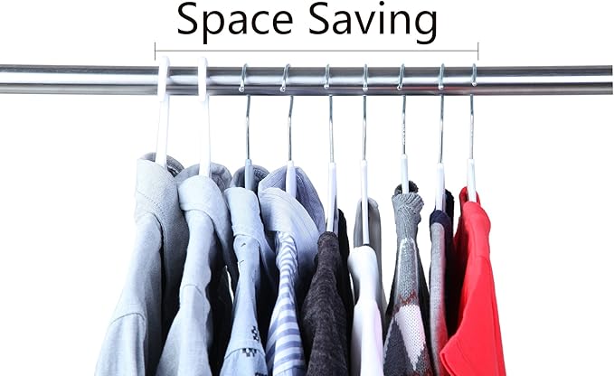 Finnhomy Bar Design Heavy Duty 50 Pack Plastic Hangers, Clothes Hangers with Non-Slip Pads, Great for Shirts, Pants, Scarves, Strong Enough for Coat, Gray