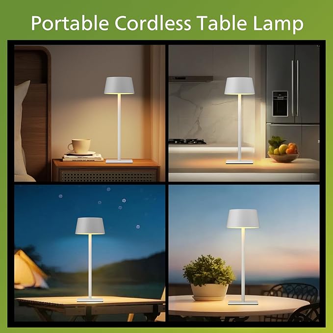 Philips Solar Outdoor Table Lamp, Portable LED Desk Light,Cordless Battery-Operated,2 Adjustable Height, Touch Control & Stepless Dimming Night Light,Waterproof for Garden, Bedroom