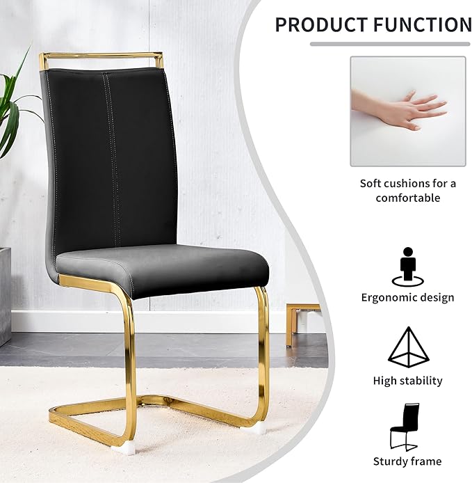 Dining Table Set for 8, Kitchen Table Chairs Set of 8, Modern Dining Room Set with 71 inch Marble Dinner Table PU Leather Upholstered Chairs for Dining Room Kitchen