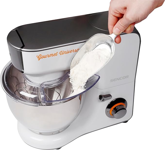 Sencor STM3700WH 10 Speed Stand Mixer with 10 Specialized Attachments, White