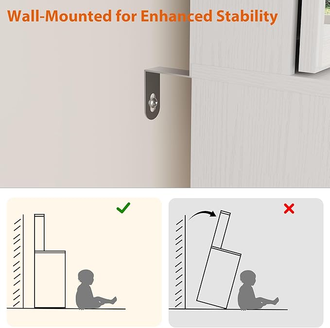 Senfot White Vanity Desk with Sliding Mirror and Lights, Modern Makeup Vanity Table with 4 Drawers and 7 Storage Shelves, Dressing Table with Stool and Charging Station, 3 Lighting Modes, for Bedroom