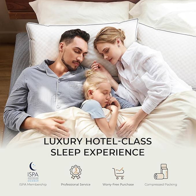 Sweetnight King Pillows 2 Pack, Hotel Bed Pillows Fluffy Gusseted for Neck and Shoulder, Back Side Sleeper Soft Pillows, 18"X34"