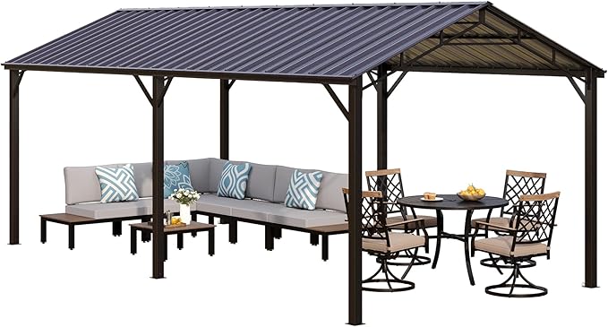 MFSTUDIO Carport 10x20 ft, Outdoor Heavy Duty Metal Shed Carports, Metal Garage Car Shelter Shade Car Port with Galvanized Roof, Frame and Bolts for Cars, Truck and Boats