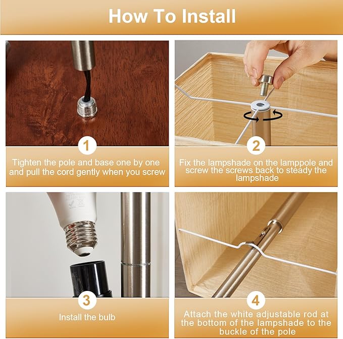 GyroVu 65“ Floor Lamp for Living Room, RGB Color Changing-2700K-6000K Corner Floor Lamp Standing Lamp for Living Room, Tall lamp with Remote Control for Bedroom, Office Beige(Bulbs Included)