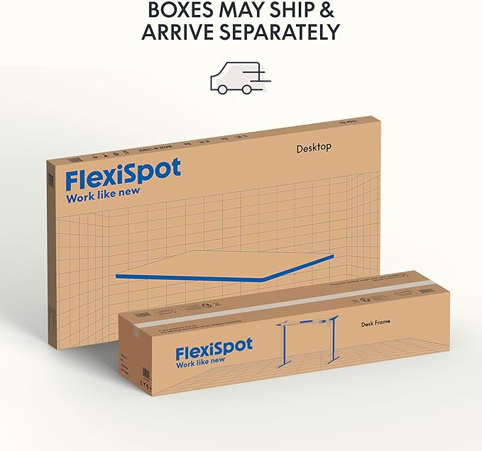 FLEXISPOT EN1 Bamboo Standing Desk, 55 x 28 Inches One-Piece Electric Adjustable Height Desk (Silver Frame + Bamboo Curved Desktop, 2 Packages)