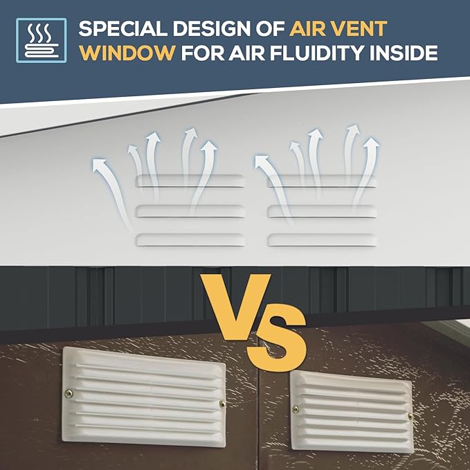 AECOJOY 12' x 12' Outdoor Storage Shed, Dark Grey Large Metal Sheds & Outdoor Storage Clearance Steel Yard Shed with Lockable Doors, Utility and Tool Storage Garden Shed for Backyard