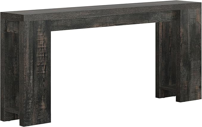 Tribesigns 70.9-Inch Extra Long Console Table, Farmhouse Wood Sofa Table Behind Couch, Narrow Entryway Accent Table for Living Room, Hallway, Entrance, Foyer, Black