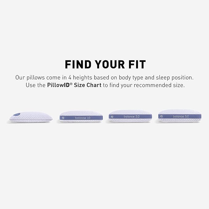 Bedgear Balance Performance Pillow – 0.0 - Moisture Wicking Bed Pillow for All Sleep Positions - Medium Firmness Bed Pillow - Washable Removable Cover – 20" W x 26" L x 4.75" H