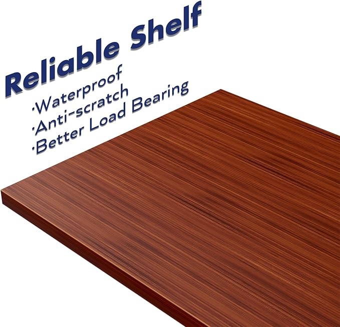 NUMENN 5 Tier Bookshelf, Tall Bookcase Shelf Storage Organizer, Modern Book Shelf for Bedroom, Living Room and Home Office, Teak