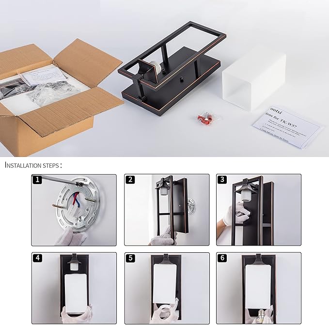 Vintage Bronze Sconces Wall Lighting 1-E26 Lights Bathroom Milk Glass Wall Light Fixtures Indoor Vanity Lights Hallway Bedroom Dining Room Doorway Use