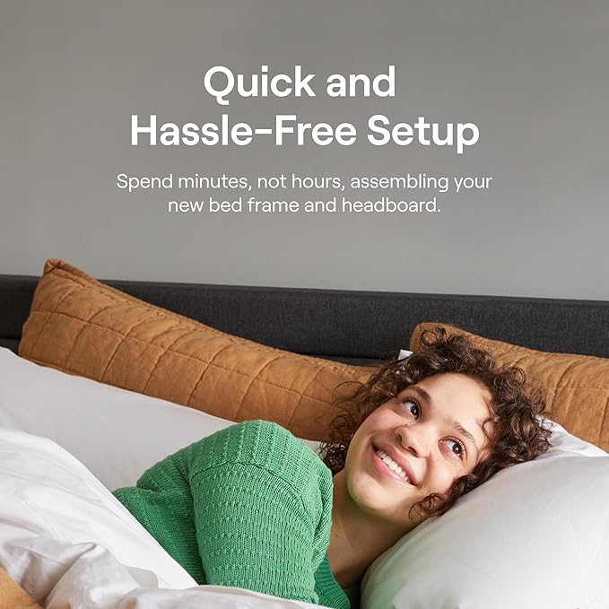 Nectar Twin XL 12” Mattress with Bed Frame - Grey - Medium Firm Gel Memory Foam - Cooling Comfort Technology - 365-Night Trial - Forever Warranty - Easy Assembly - 8 Inch Legs - Holds Up to 700 Pounds