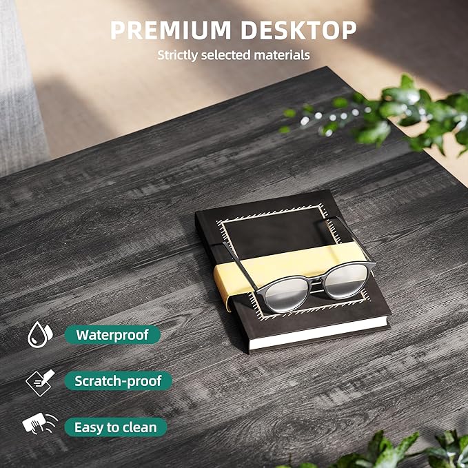 YITAHOME Coffee Tables Farmhouse Coffee Table with Storage Rustic Wood Cocktail Table,Square Coffee Table for Living Meeting Room with Half Open Storage Compartment,Dark Rustic Oak