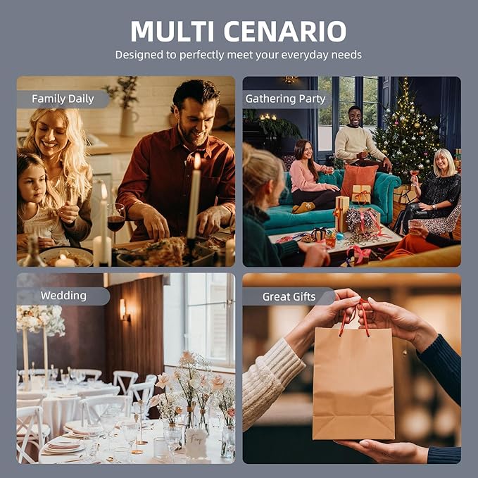 40-Piece Stainless Steel Flatware Set, Silver Silverware Set Service for 8, Cutlery Utensils Set