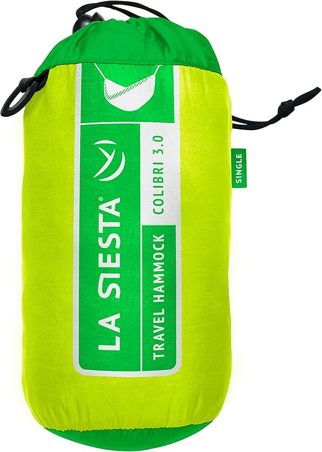 LA SIESTA® Colibri 3.0 Outdoor Hammock & Tree Straps - Camping Hammock for Outside, Hiking Travel Backpacking Breathable Nylon Tree Hammock One Person