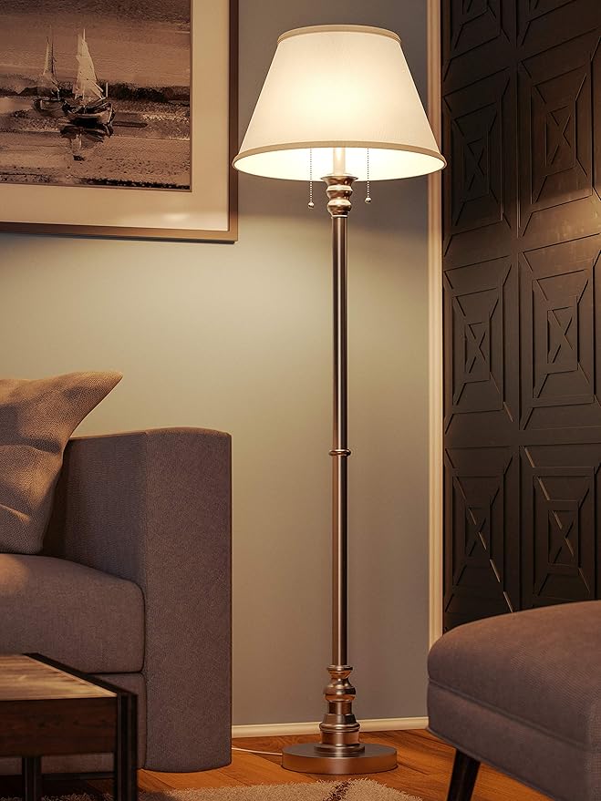 Kenroy Home 30438BS Spyglass Traditional Floor Lamp, Brushed Steel, 59.5 Inch Height, 17 Inch Width, 17 Inch Depth