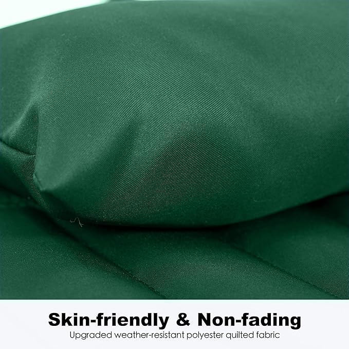 2 Person Hammocks for Outside, Double Quilted Fabric Outdoor Hammock with Spreader Bar, Large Removable Pillow, Storage Pockets, Carabiners, Max 475 lbs Capacity (Night Green)