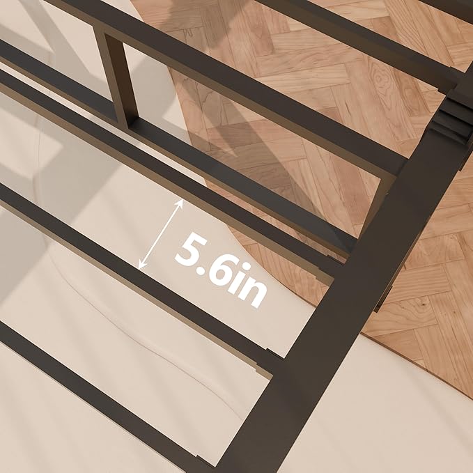 FUIOBYVV Twin XL Bed Frames 14 Inch Heavy Duty Metal Platform Bed Frame Twin Size Support Up to 3500 lbs, No Box Spring Needed/No Shaking/Steel Slat Support/Noise Free/Easy Assembly