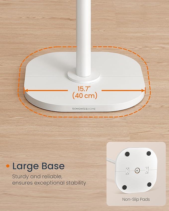 SONGMICS HOME Cactus-Shaped Coat Rack, Freestanding, Stand with 8 Sturdy Hooks, with Curved Ends, 69 Inches Tall, for Clothes, Hats, Bags, Cloud White URCR039W01