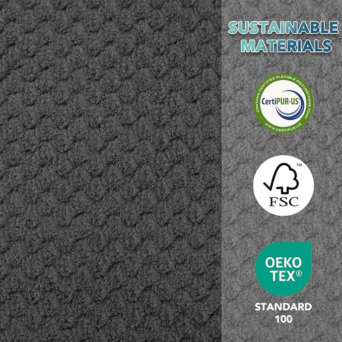 EONIX Oversized Power Swivel Rocker Recliner Chair for Living Room, Power Adjustable Backrest and Extended Footrest, USB Charging Ports, SXXY004021, Dark Grey