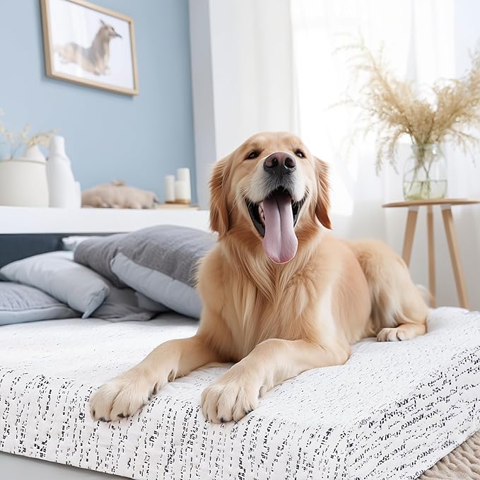 Subrtex Cooling Mattress Topper Cover King Size 2 Inch (Only Cover) Mattress Topper Protector Bedding Removable Mattress Encasement with Zipper Closure