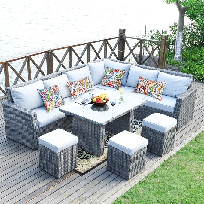 Outdoor Throw Pillows - Decorative Pillows with Insert Included Set of 2 Outdoor Pillows for Patio Furniture 18x18 Inch