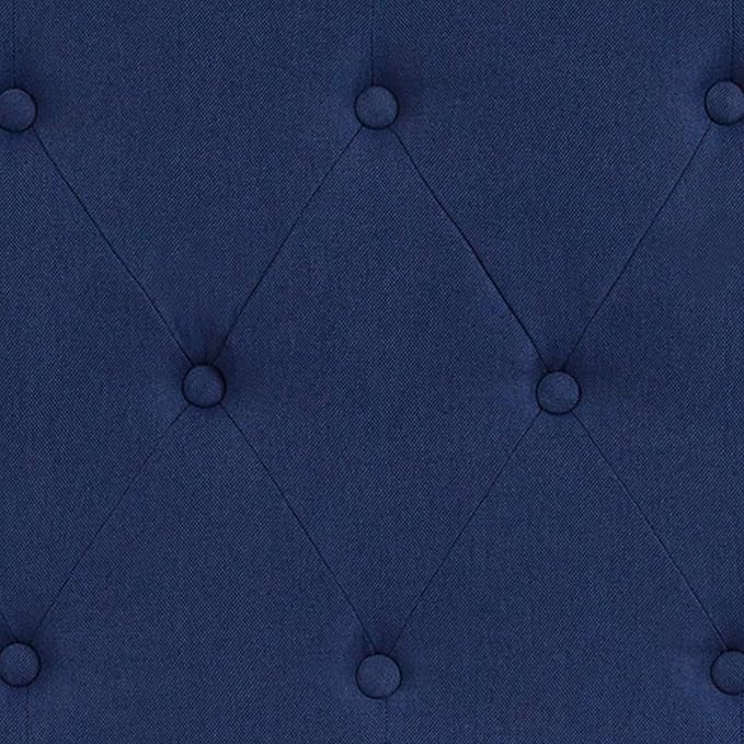 EMMA + OLIVER Tufted Upholstered Full Size Headboard in Navy Fabric