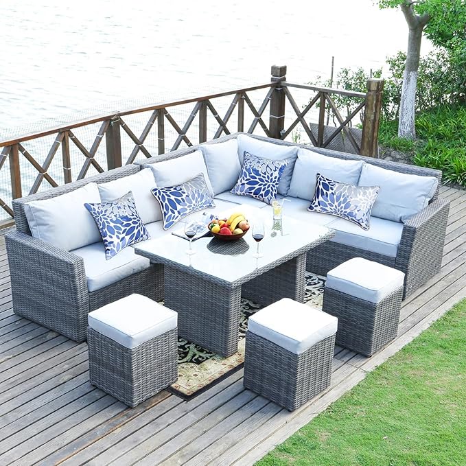 Outdoor Lumbar Pillows - Decorative Pillows with Insert Included Set of 2 Outdoor Pillows for Patio Furniture 12x20 Inch