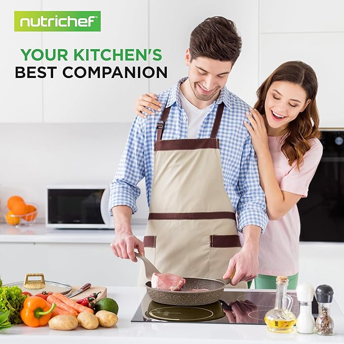 Nutrichef 22-Piece Black Marble Non-Stick Cookware and Bakeware Set - Professional Home Kitchen Collection with Multi-Sized Pots, Pans, and Heat-Resistant Tools
