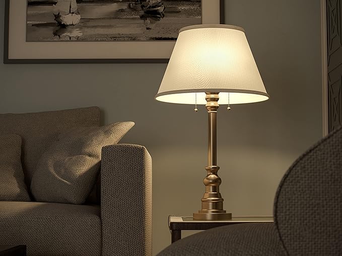 Kenroy Home 30437AB Spyglass Table Lamp with Antique Brass Finish, Classic Style, 30.5" Height, 17" Width, 17" Depth