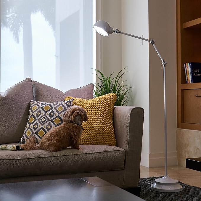 OttLite Revive LED Floor Lamp with ClearSun LED Technology - Touch-Sensitive Control, 3 Brightness Mode, Reduces Eyestrain - Great for Office, Home, Dorm, Bedroom, College, Living Room