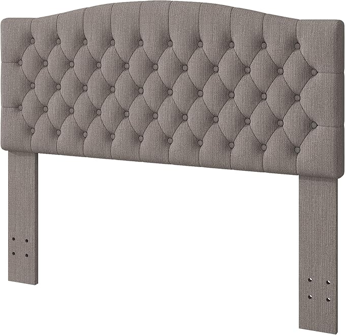 Velvet Upholstered Headboard Queen/Full Size Latest Model Wall Mount, Bed Frame Mount, Featuring High-Density Sponge Padding, Luxury Texture Easy Assembly Comfort and Style-Linen