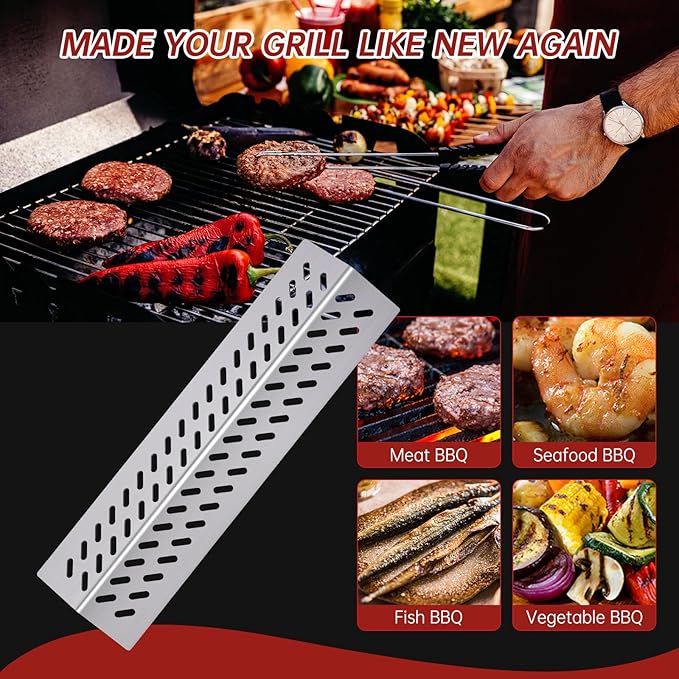 Cozilar 16516 16631 16520 Grill Burner for 4 Burners Bull Grill Replacement Parts Angus 47628, 47629, Steer Premium 69008, 69009, Outlaw 26038, 26039, Cal Flame G3 G4 P4, Grill Heat Plates Accessories
