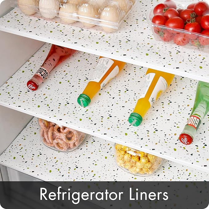 Cooyes Shelf Liner – Premium Non-Adhesive Cabinet and Drawer Liner for Kitchens – Waterproof Shelf Paper with Modern Pattern – Durable EVA Cabinet Mat – Easy to Cut