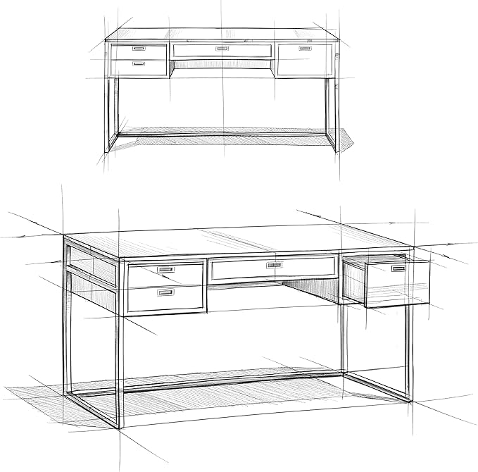 SIMPLIHOME Richmond Desk - 60-Inch Wide Solid Acacia Wood and Metal Writing Desk in Rustic Natural Aged Brown, Modern Industrial Home Office Computer Table with 2 Drawers and Flip-Down Keyboard Tray
