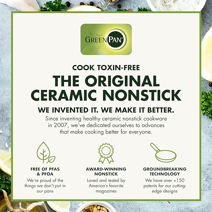 GreenPan Swift Healthy Ceramic Nonstick, 1QT and 2QT Saucepan Set, Stainless Steel Handle, PFAS-Free, Dishwasher Safe, Oven Safe, Black