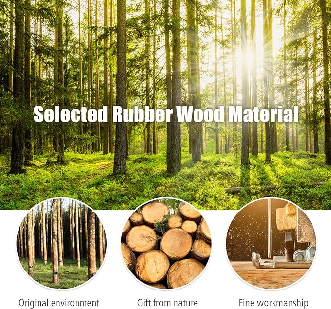 Tangkula Wood Coat Rack Freestanding, Entryway Height Adjustable Coat Stand with 9 Hooks & Stable Tri-Legged Base, Rubber Wood Coat Tree Hall Tree Coat Hanger for Home Office Hall Entryway (Grey)