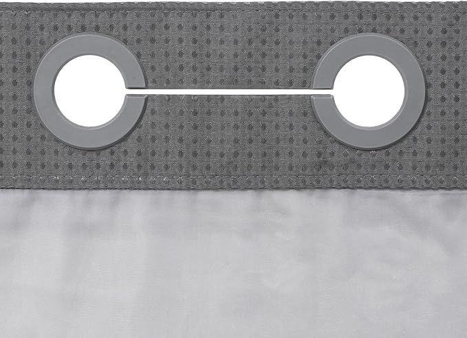 River Dream Heavyweight No Hooks Required Dotted Waffle Weave Shower Curtain with Snap in Liner - 71W x 74H,Hotel Grade,Spa Like Bath Curtain,Graphite Grey