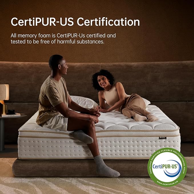 Queen Mattress 12 Inch Mattresses Queen Size in a Box,Superior Hybrid Mattress with Memory Foam for Extra Lumbar Support,100 Night Trial,Maximum Support,Zoned Spring, Medium Firm (12 Inch, Queen)