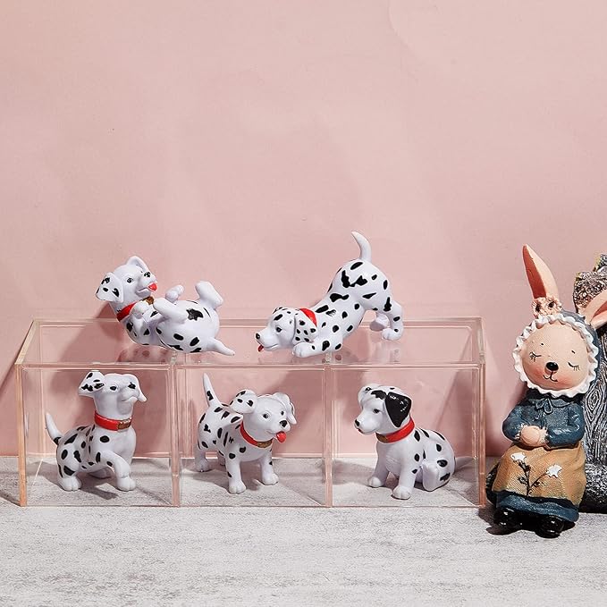 Epakh 2 Pieces Acrylic Cube Organizer 3 Compartments Clear Acrylic Pencil Holder Makeup Brush Drawer Organizer for Desk, Office, Vanity